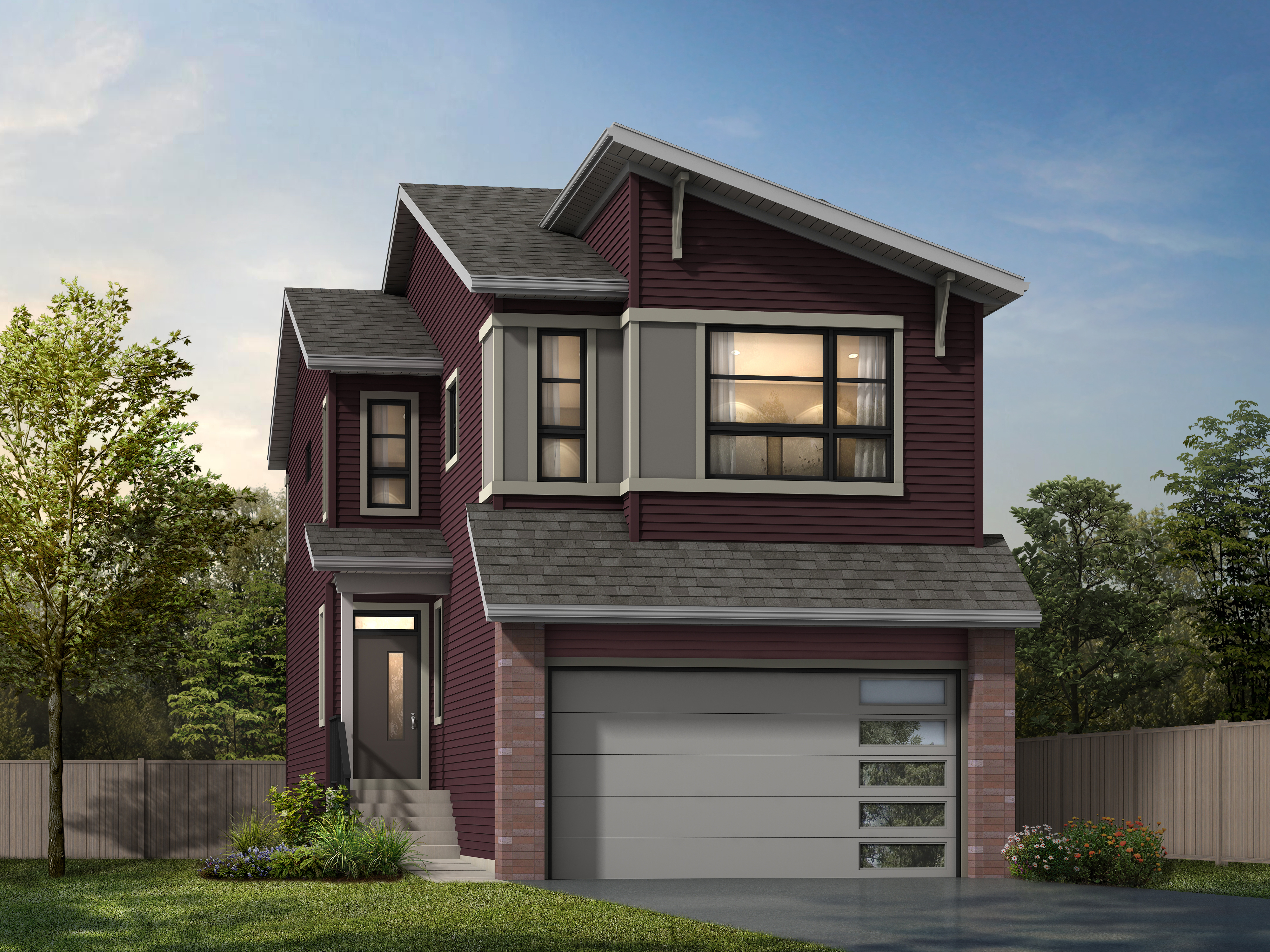 Starling Front Garage Contemporary Hemsworth Homes By Avi