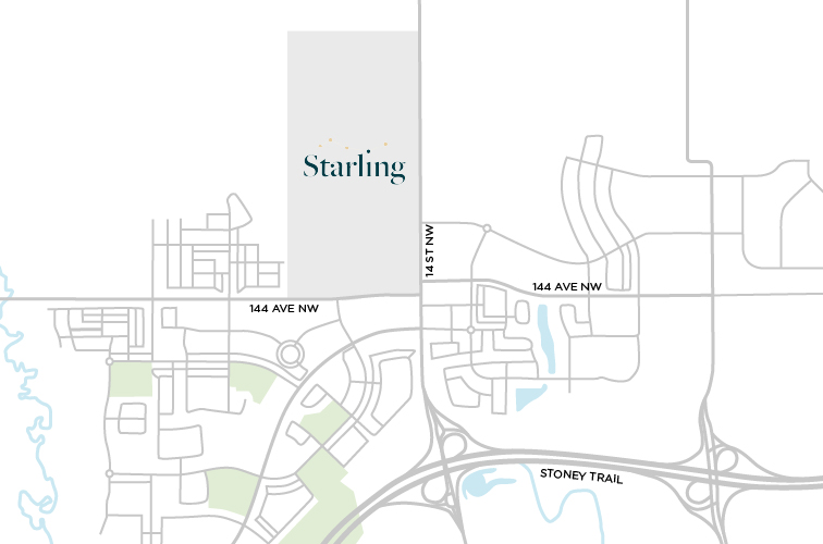 Map to new NW Calgary community Starling